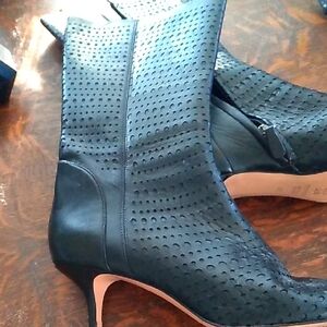 Emma Hope Black Perforated Women's Boots EU 39